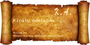 Király Adelaida névjegykártya
